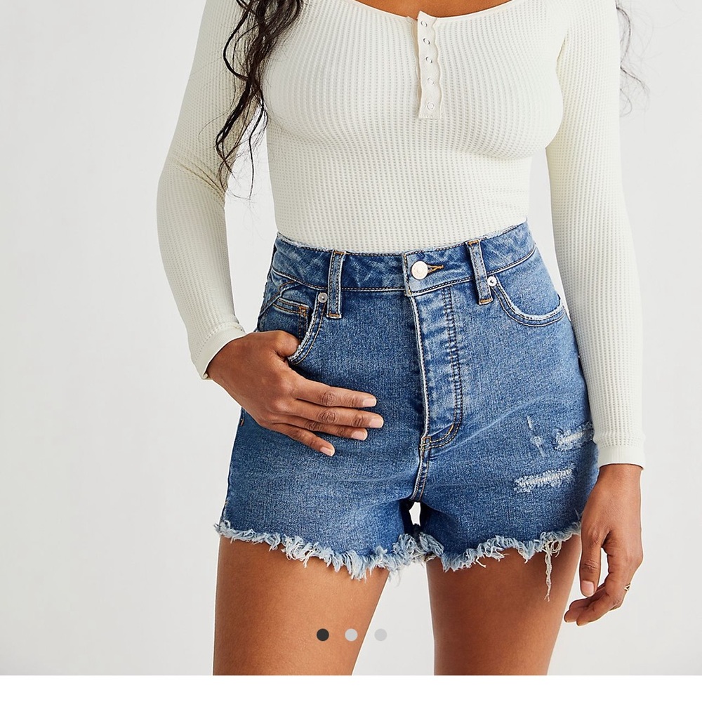 CRVY Free People Shorts - Lolita Blue